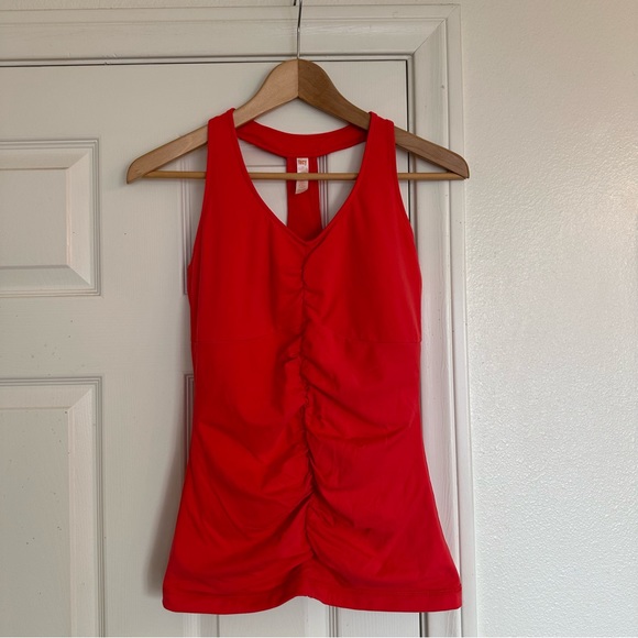 Lucy Ruched Racerback Activewear Tank Top - Picture 1 of 4